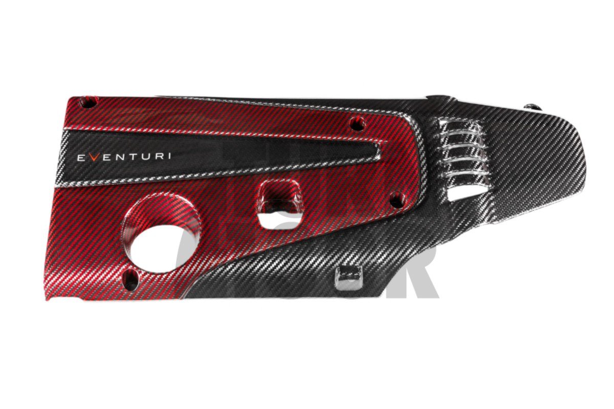 Honda Civic Type R FK2 / FK8 Carbon Fiber / Red Kevlar Engine Cover by Eventuri