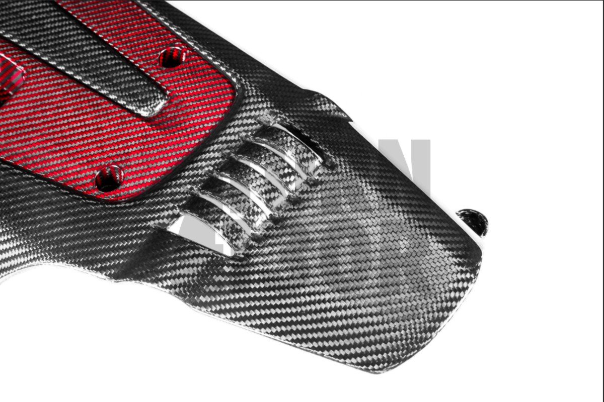 Honda Civic Type R FK2 / FK8 Carbon Fiber / Red Kevlar Engine Cover by Eventuri