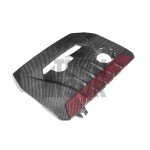 Eventuri Carbon Fiber / Red Kevlar Engine Cover for Toyota Yaris GR