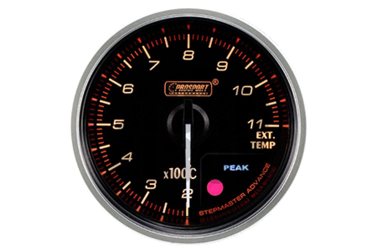 52mm Red / White Exhaust Temperature Gauge Prosport Supreme