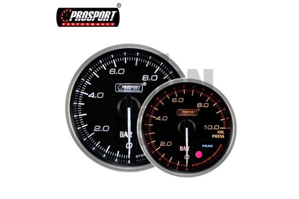 52mm Red / White Oil Pressure Gauge Prosport Supreme  